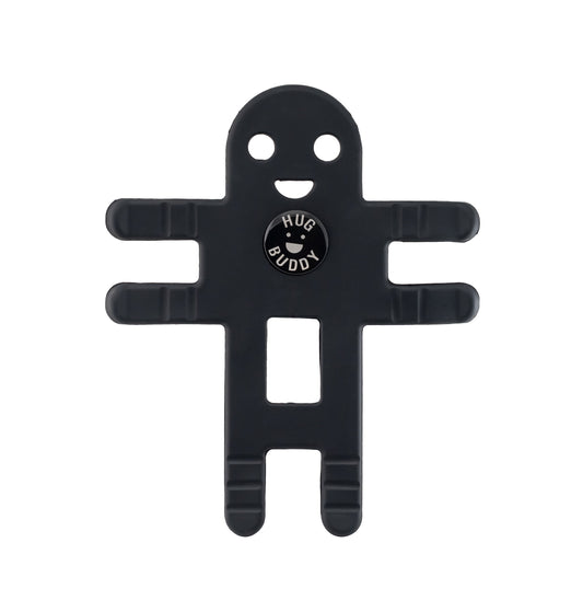 Image of OG Black Hug Buddy with arms and legs in the open position on a white background