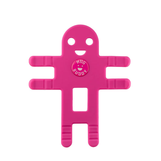 Image of OG Pink Hug Buddy with arms and legs in the open position on a white background