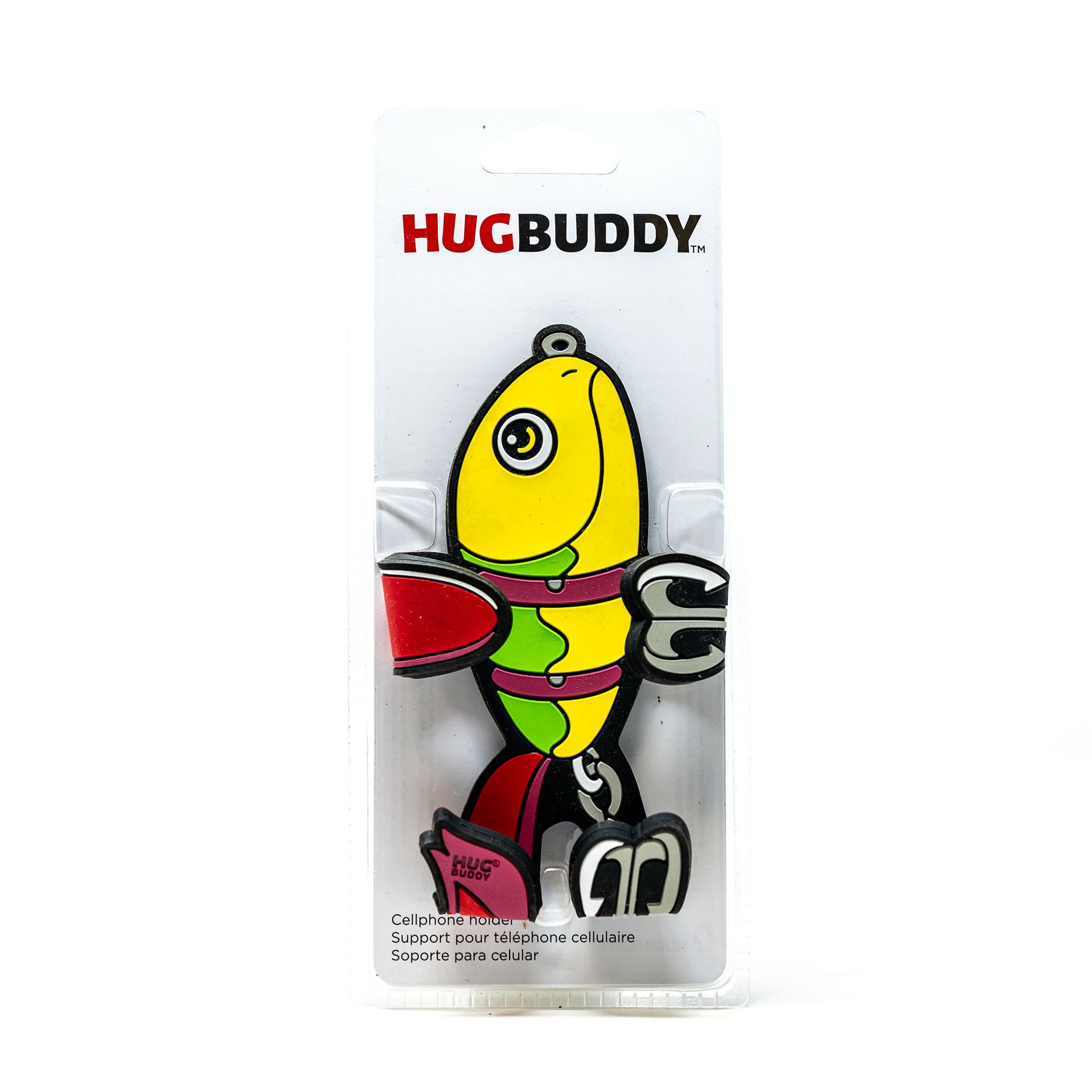Image of Shaky the fish bait Hug Buddy packaging front view