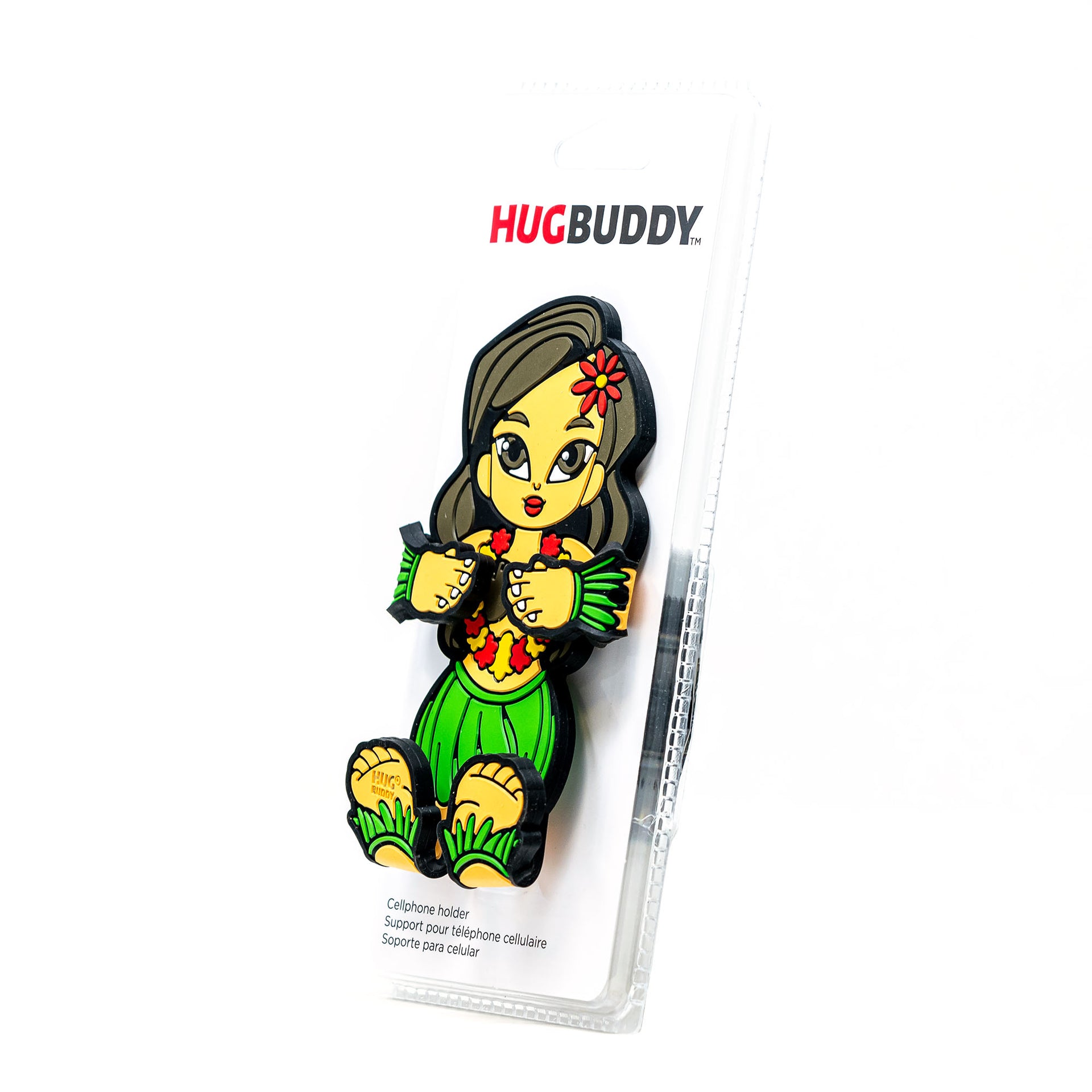 Image of Hula Girl Hug Buddy packaging 45 degree angle view