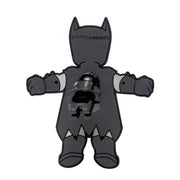 Image of the back of Batman Hug Buddy on a white background, showing the car vent clip.
