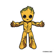 Image of Marvel Groot Hug Buddy on a white background with arms and legs spread out