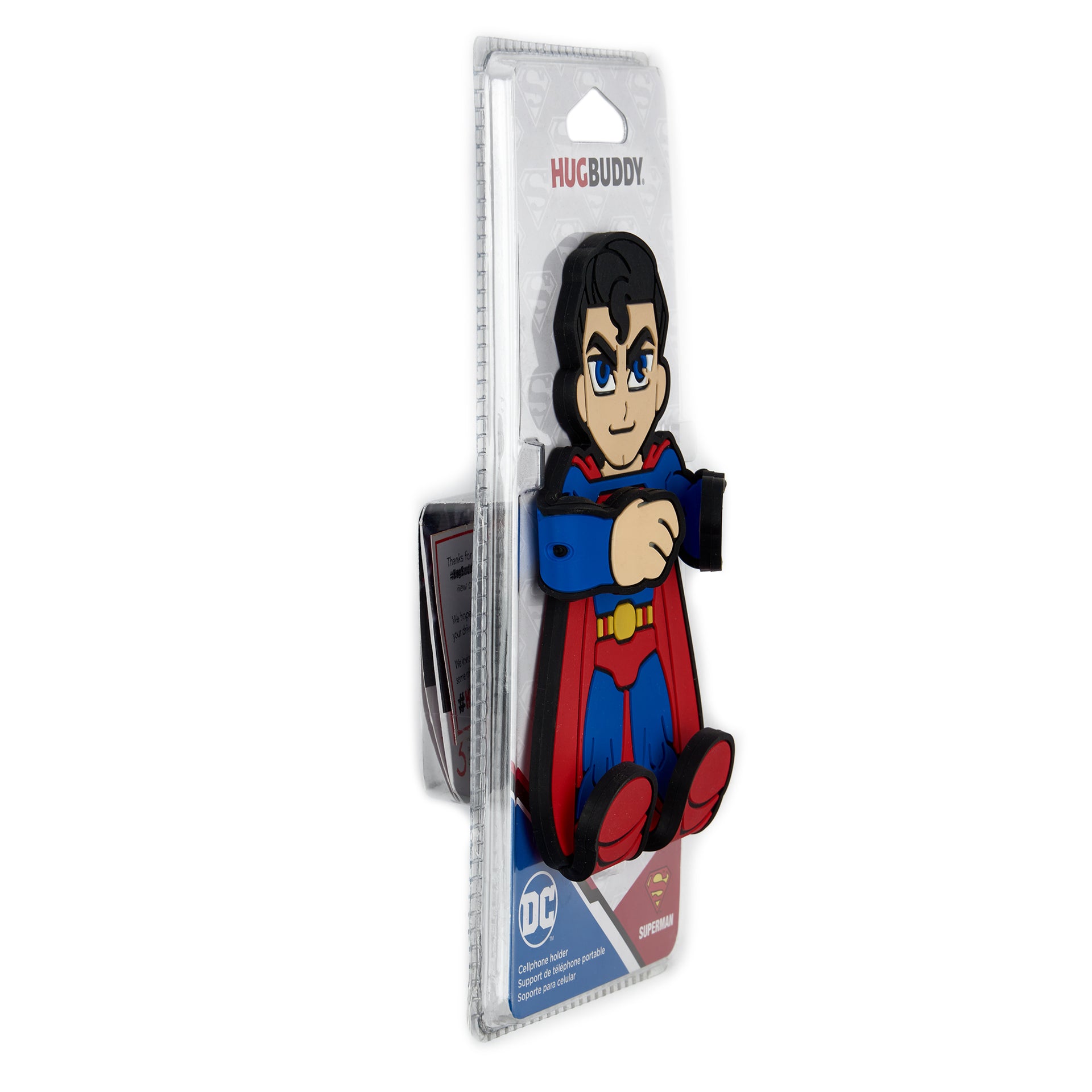 Image of DC Comics Superman Hug Buddy packaging 45 degree view