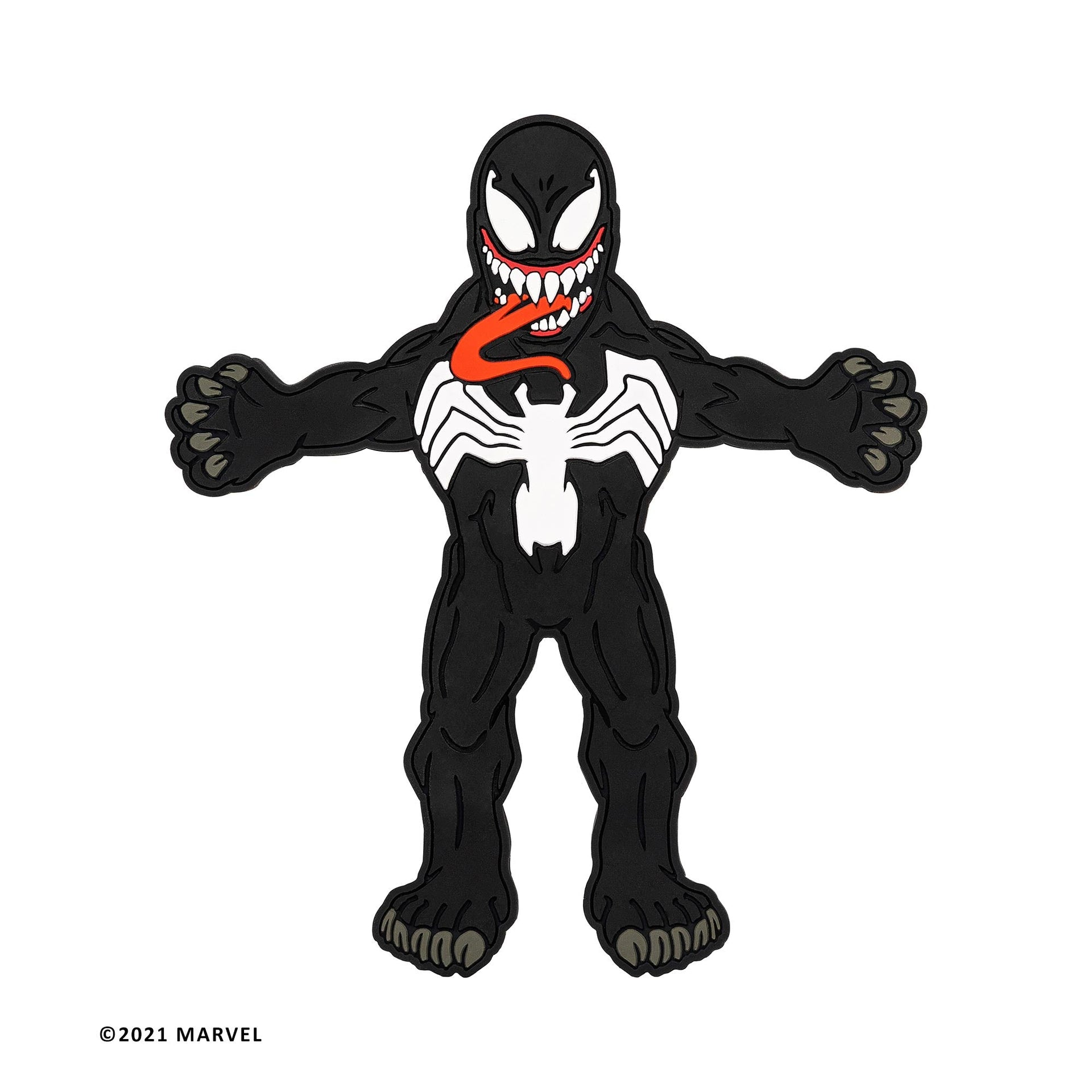 Image of Marvel Comics Venom Hug Buddy on a white background with arms and legs in the open position