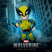 Available now promo Image of Marvel Wolverine Hug Buddy with a city in the background