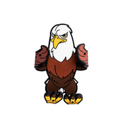 Image of Stripes the Eagle Hug Buddy on a white background with arms and legs folded in the closed position, ready to grab onto any cell phone or smart device