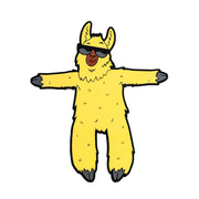 Image of Relaxa the Llama Hug Buddy with arms and legs spread in the open position on a white background