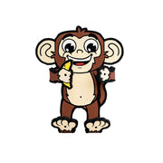Image of Monkey Hug Buddy on a white background with arms and legs folded inward.