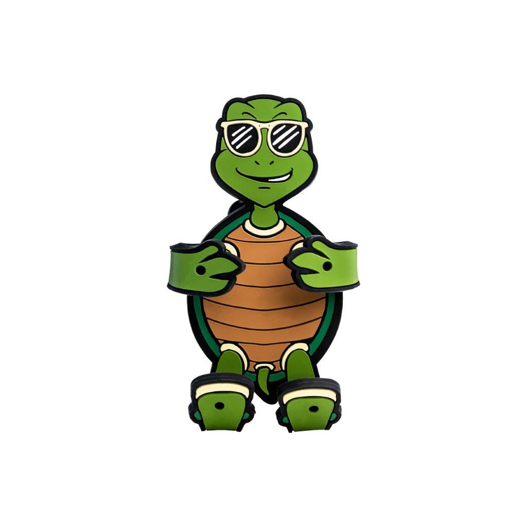 Image of Shellebrity the Turtle Hug Buddy on a white background with arms and legs in the folded closed position