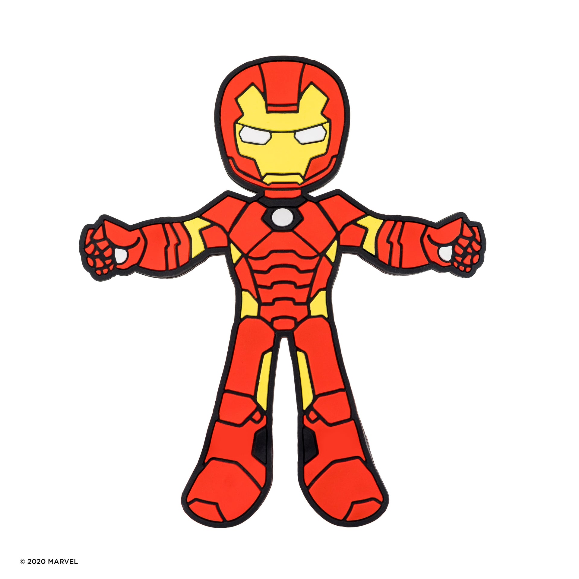 Image of Marvel Comics Iron Man Hug Buddy on a white background with arms and legs in the open position.